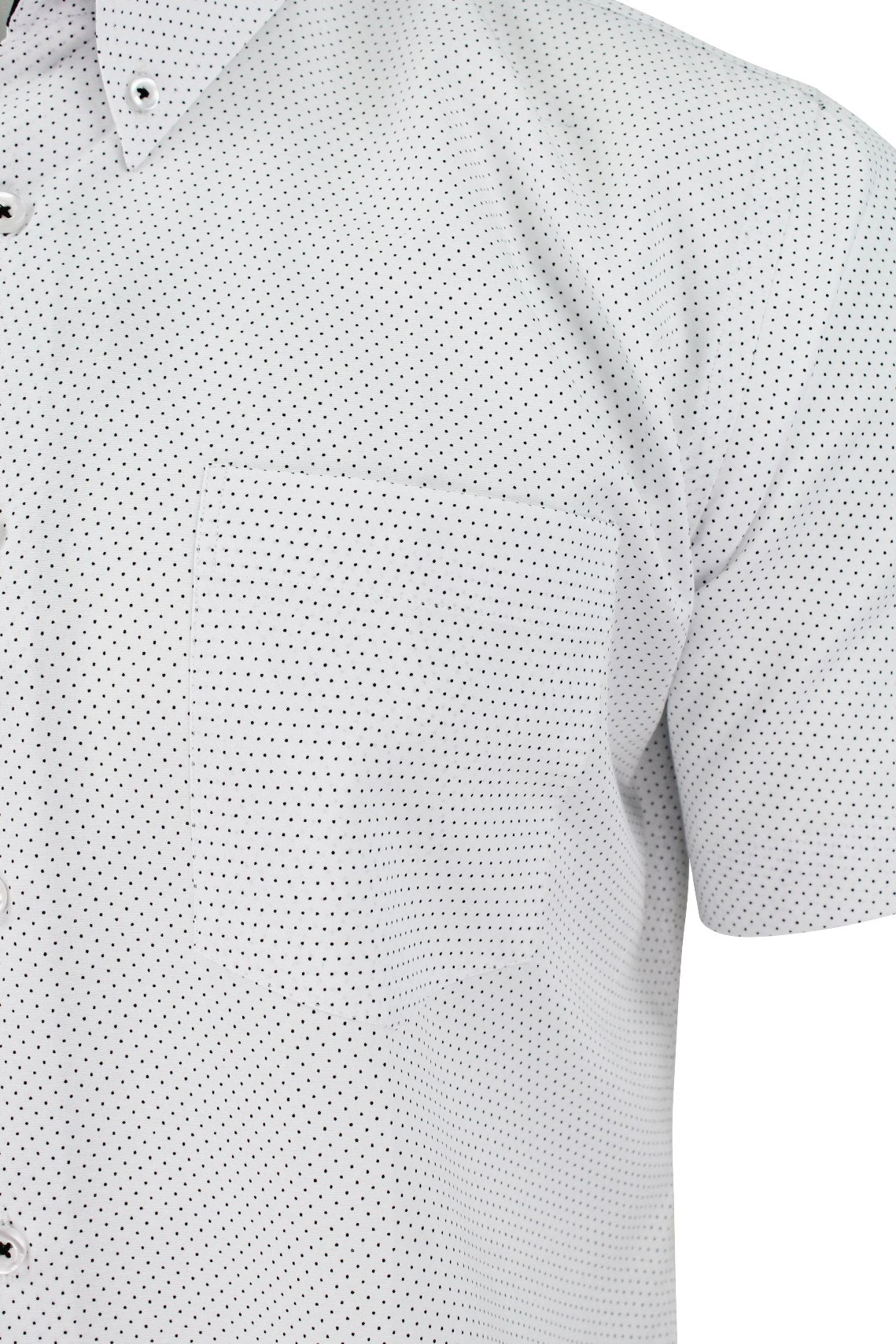 Mens Short Sleeve Shirt Xact Clothing Mini Polka Dot