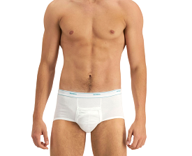 Mens White Cotton Briefs Support Sport Underwear Bond