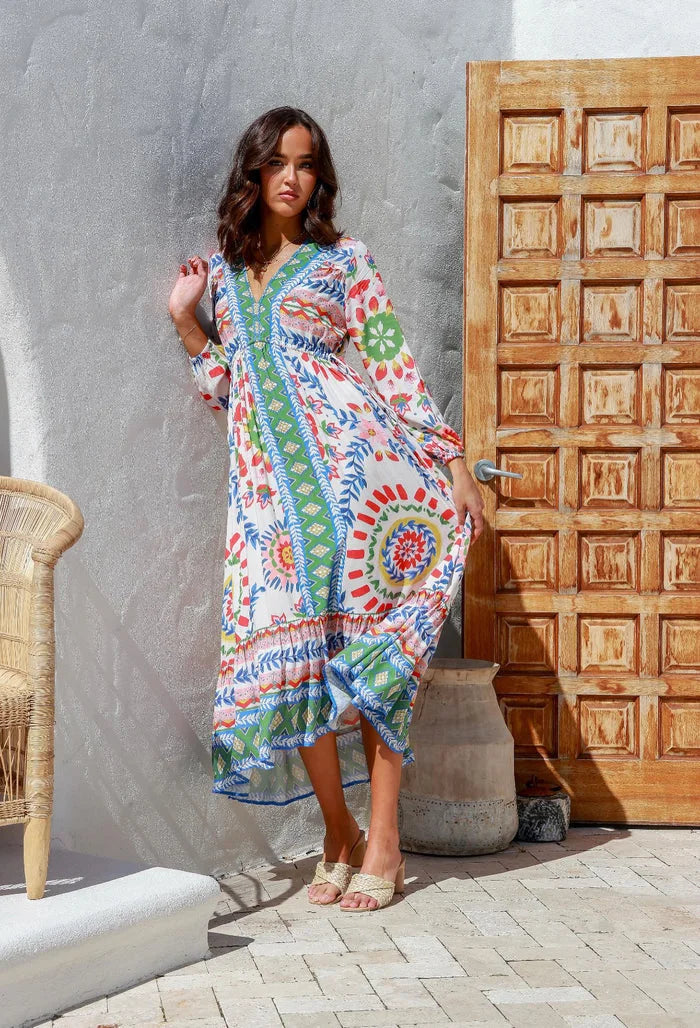 Mexican Baja Maxi Dress - Google SEO: Mexican Boho Maxi Dress