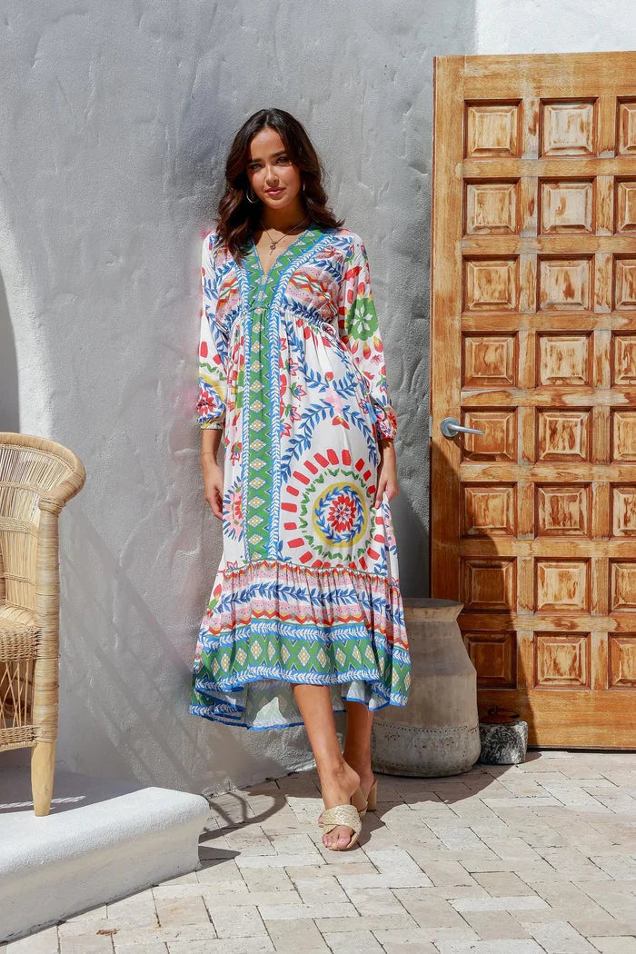 Mexican Baja Maxi Dress - Google SEO: Mexican Boho Maxi Dress