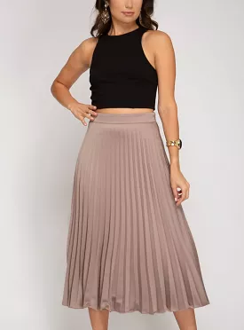 Midi pleated skirt