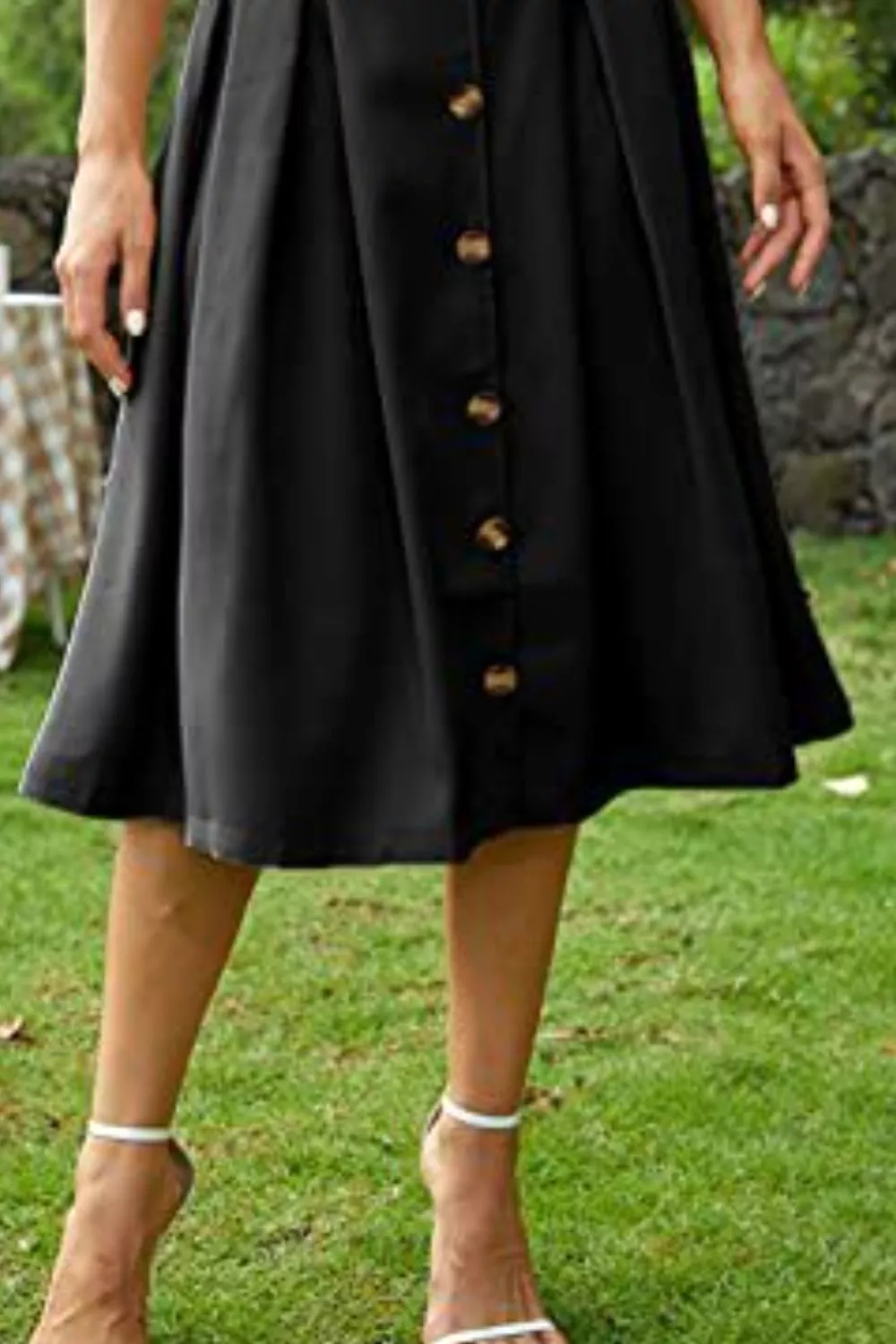 Midi Skirt with High Waist