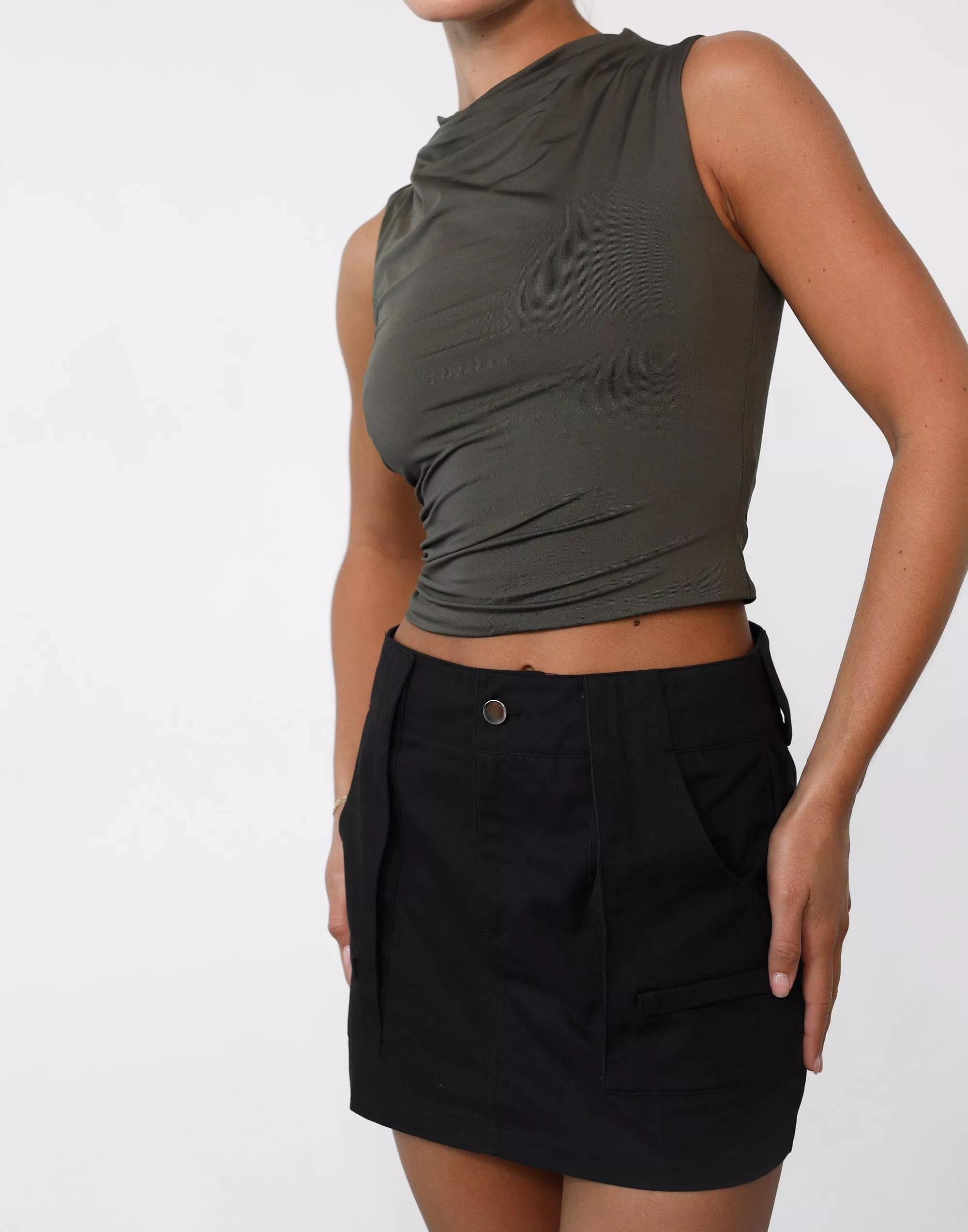 Mini Skirt - Charcoal Color