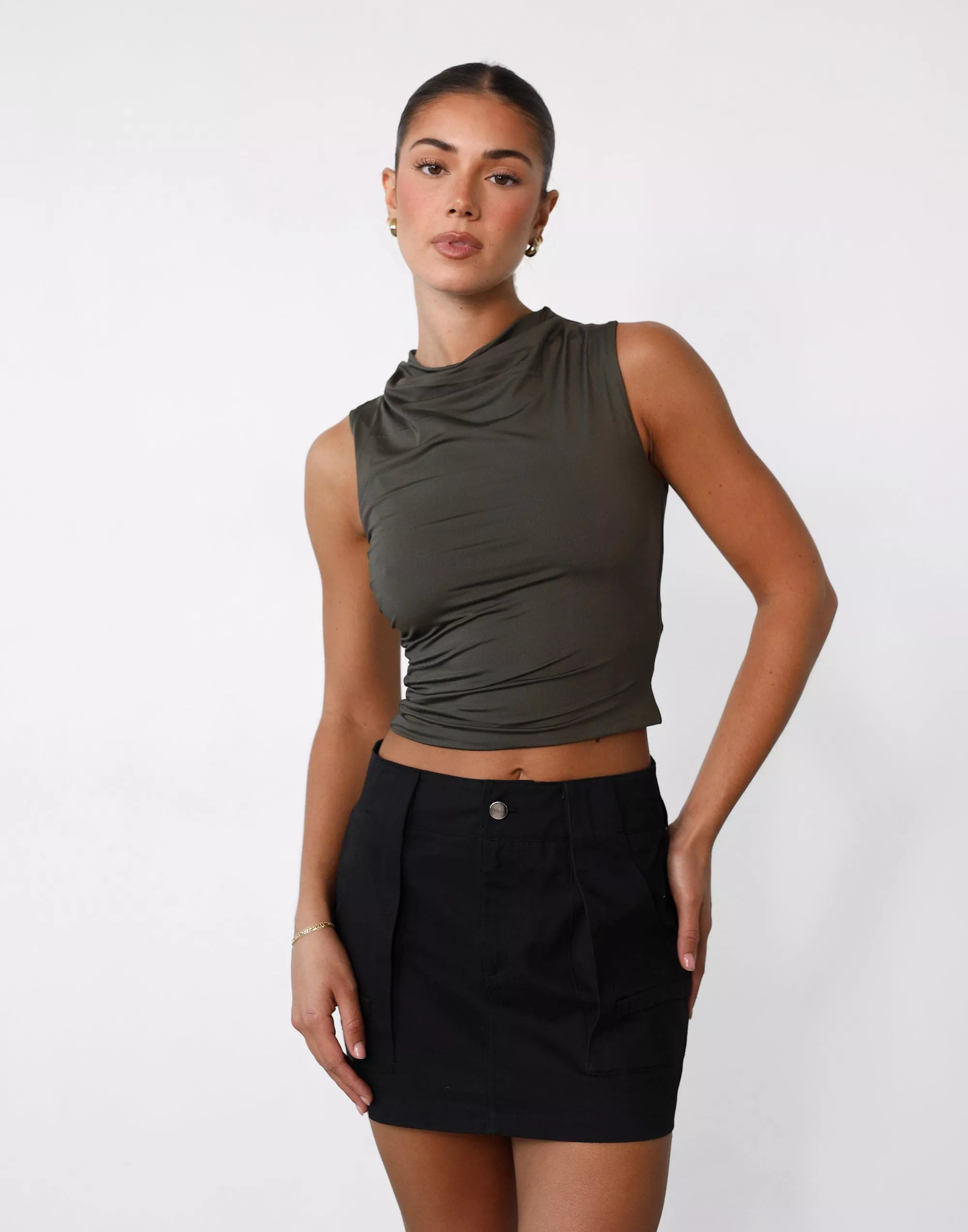 Mini Skirt - Charcoal Color