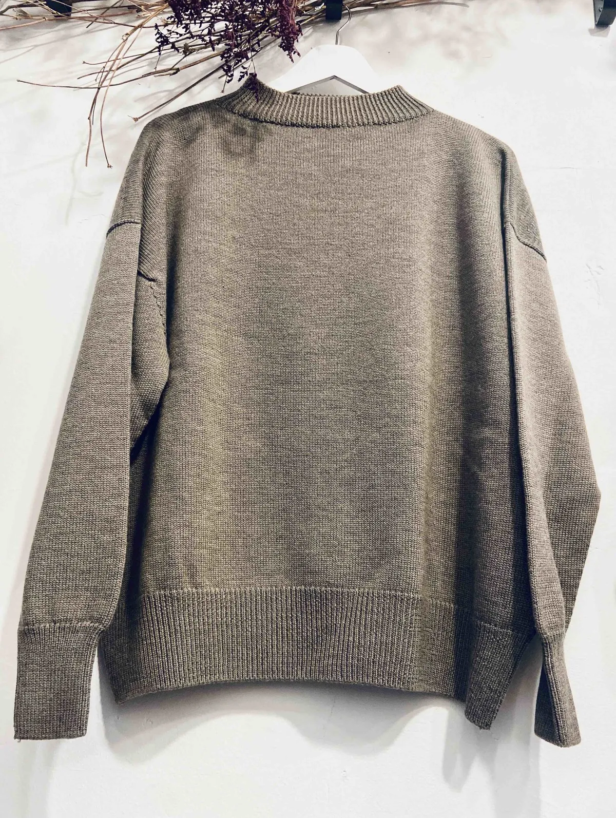 Mock Neck Ribbed Sweater