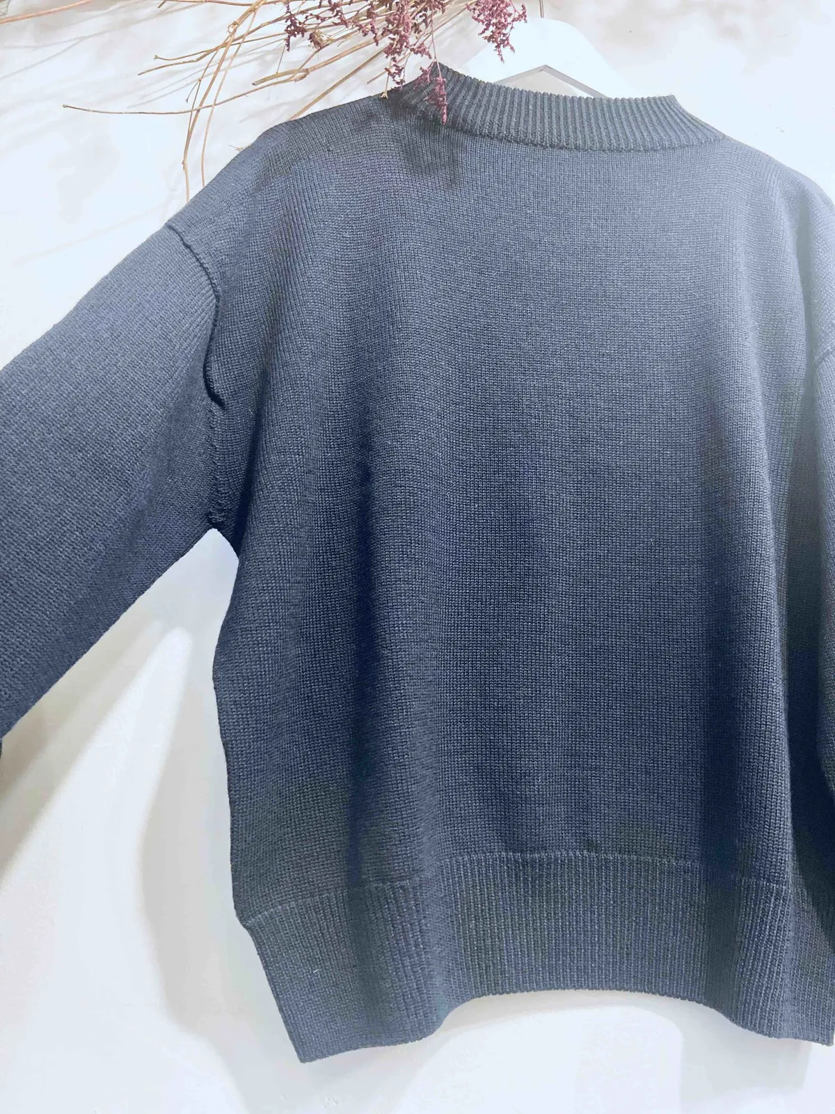 Mock Neck Ribbed Sweater