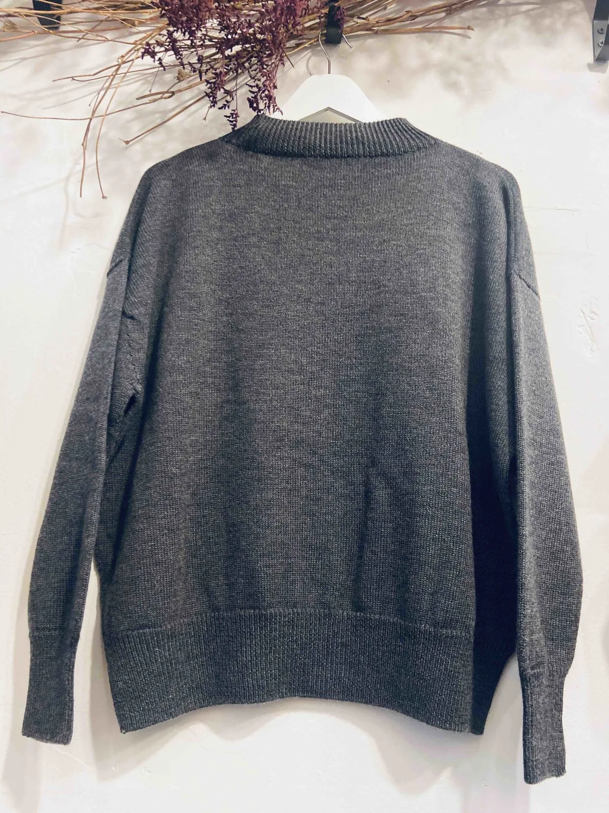 Mock Neck Ribbed Sweater