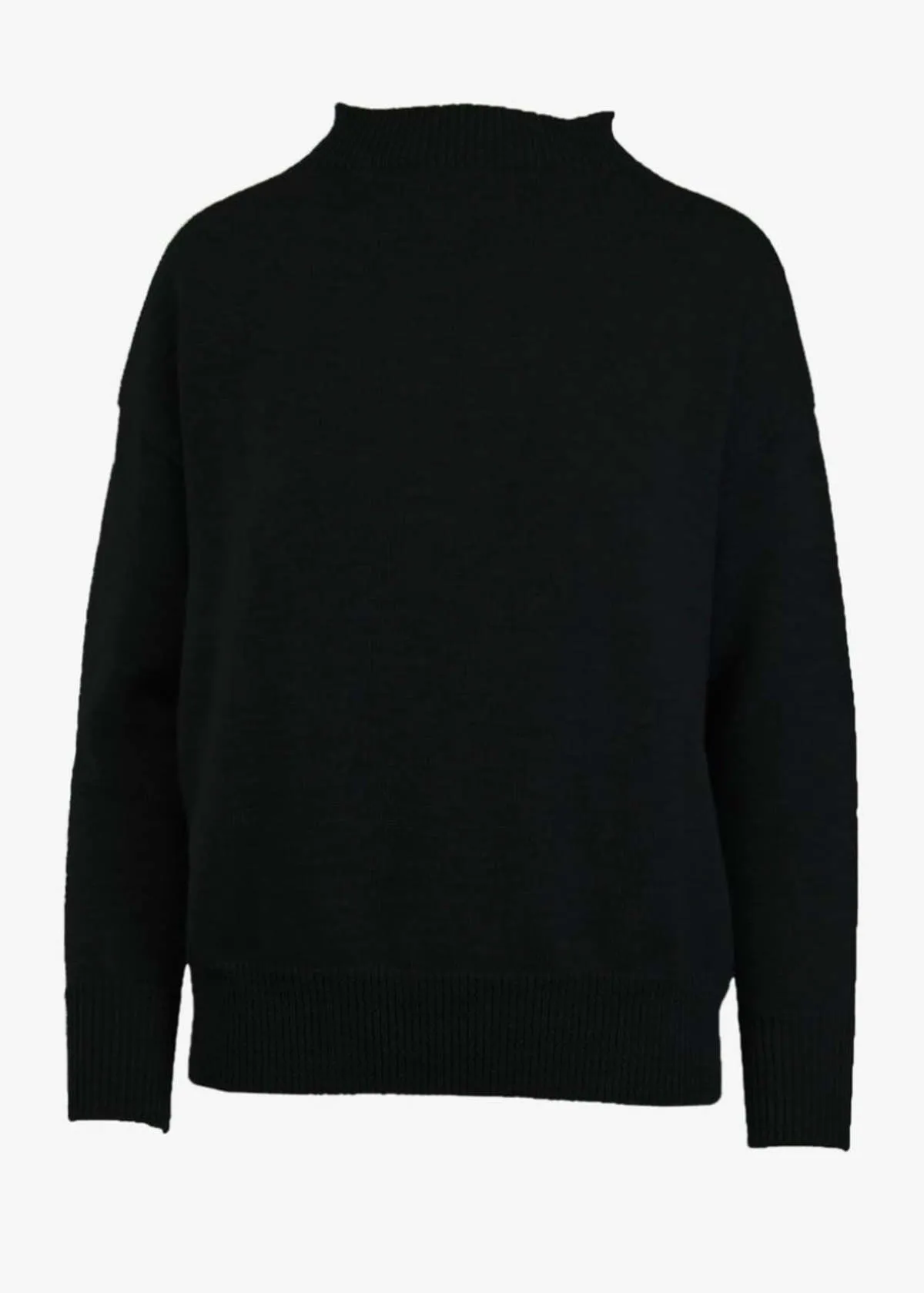 Mock Neck Ribbed Sweater