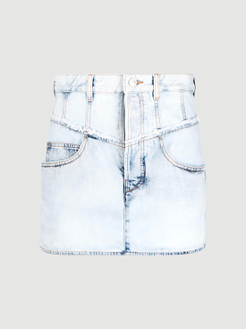 Narjis Mini Skirt, Washed Denim Fabric