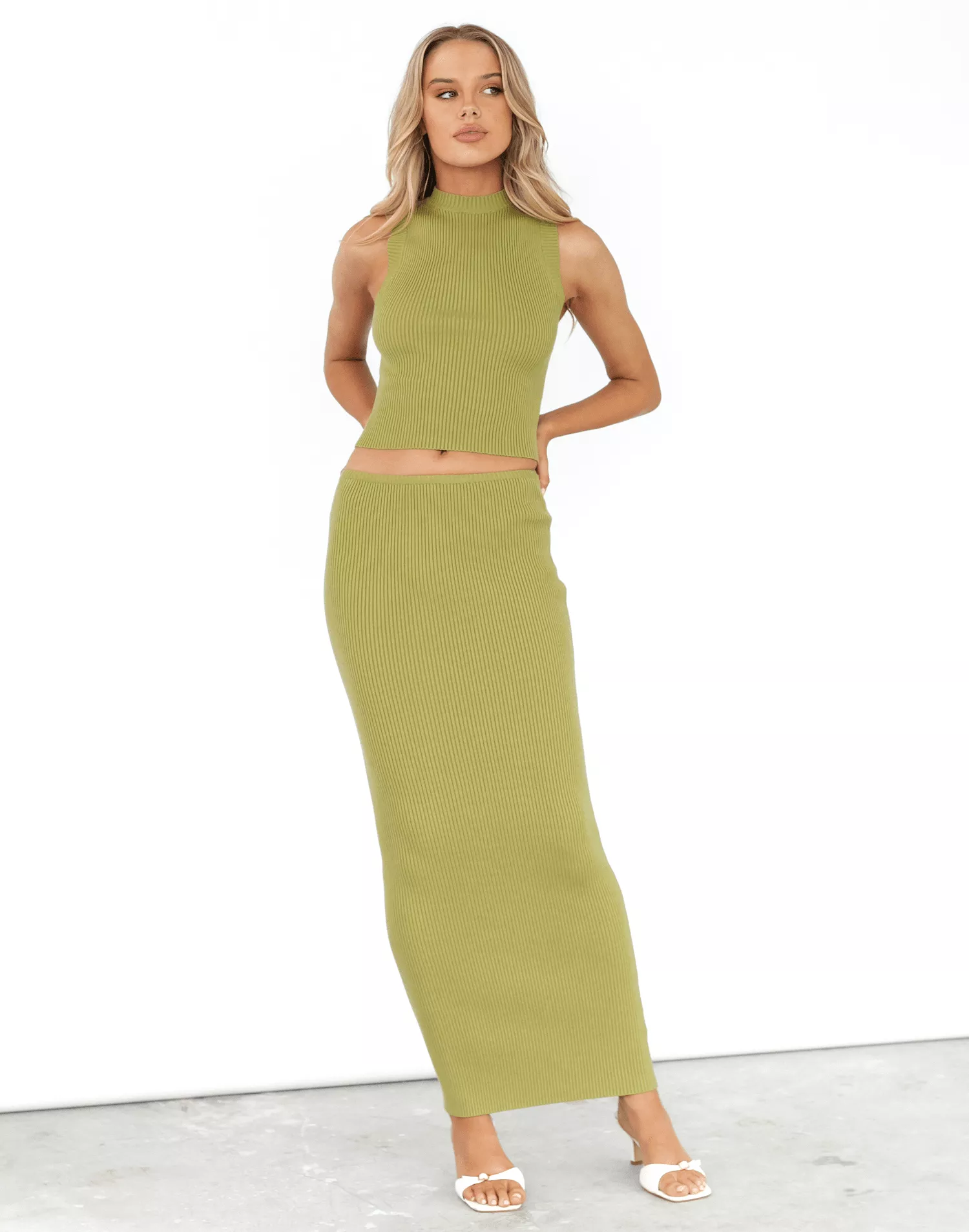 Nate Green Maxi Skirt