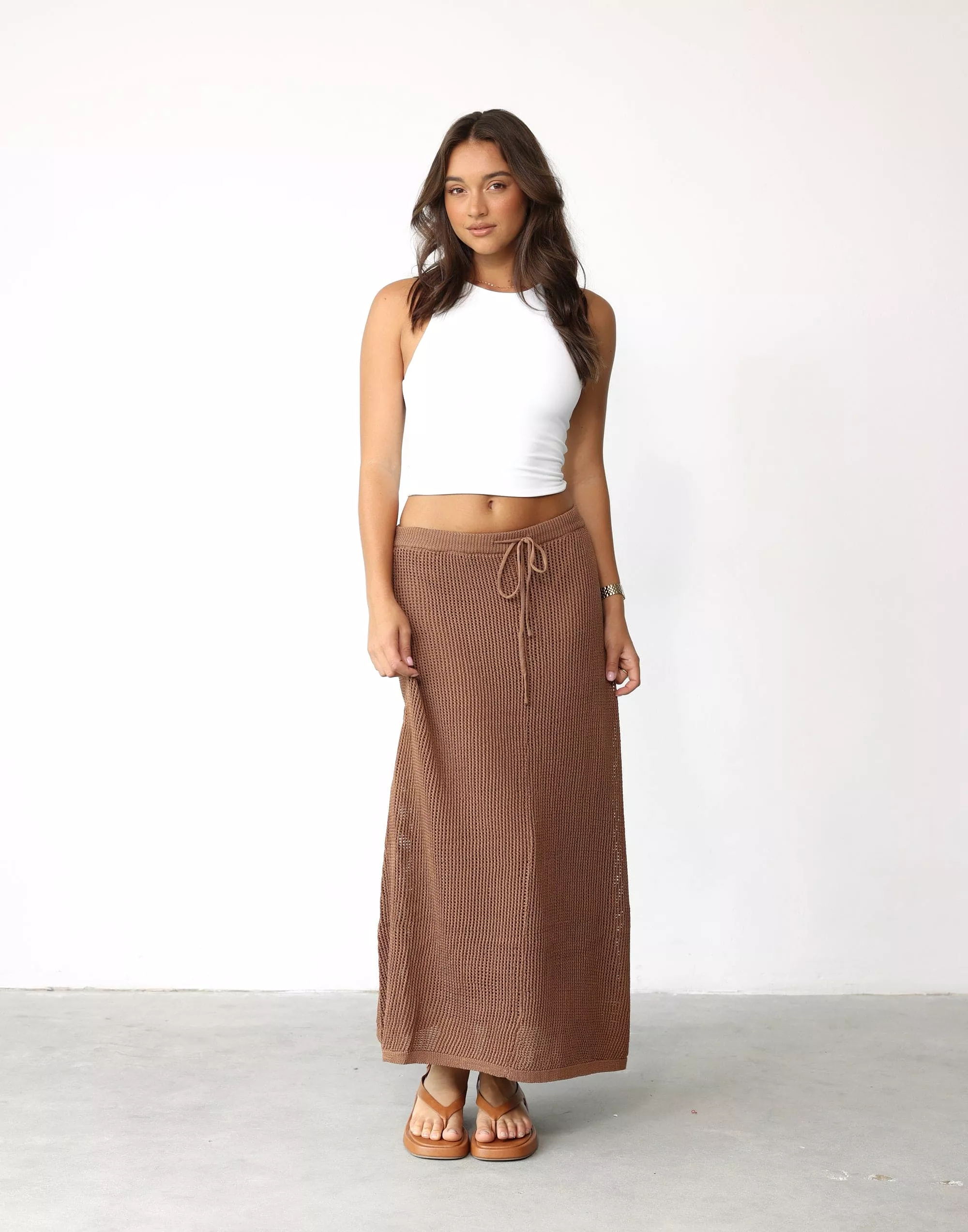 Niana Maxi Skirt Mocha