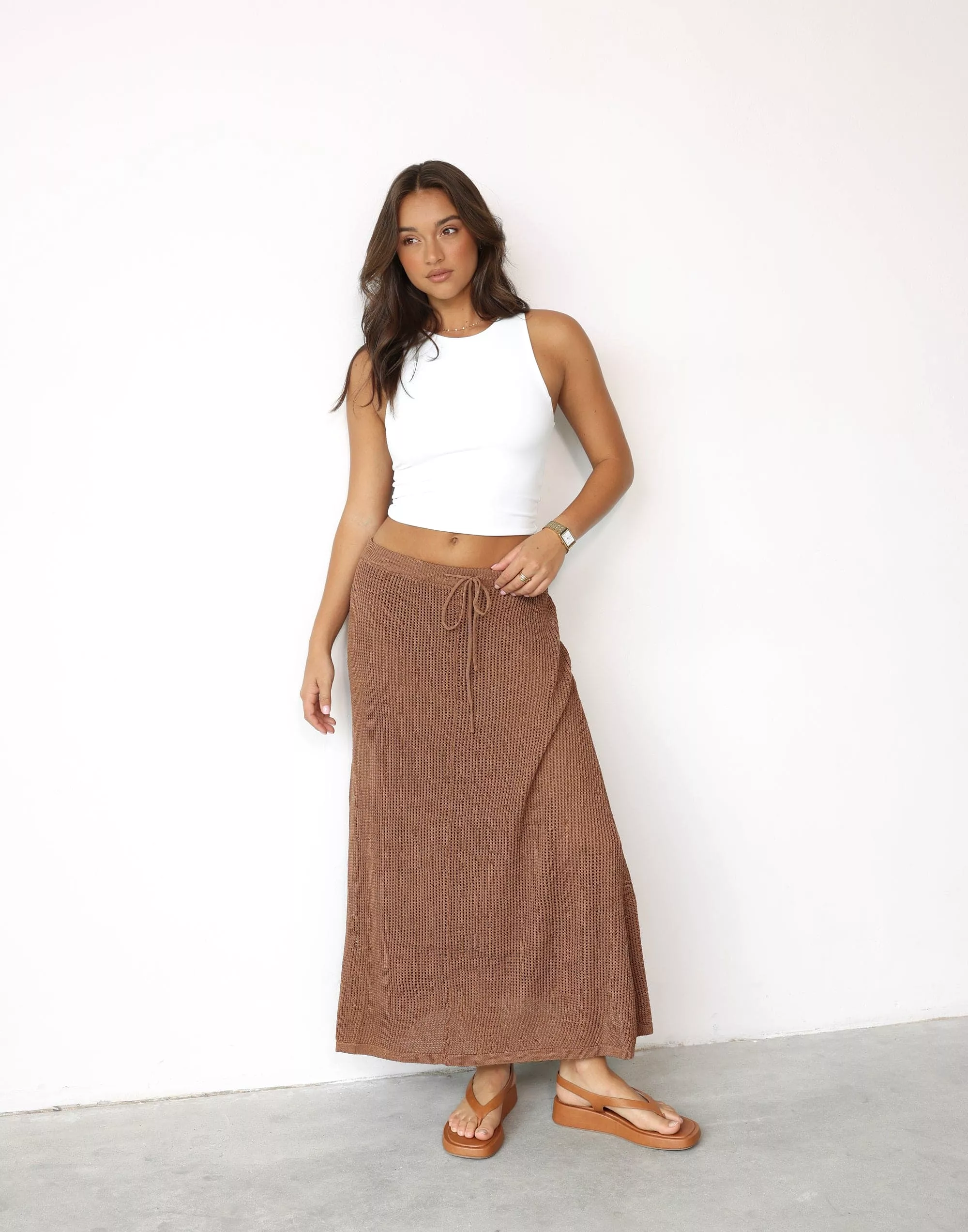 Niana Maxi Skirt Mocha