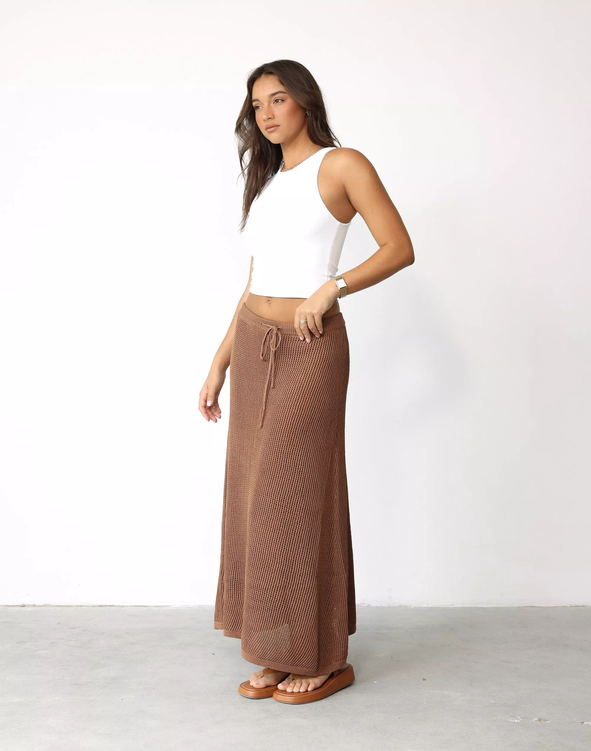 Niana Maxi Skirt Mocha