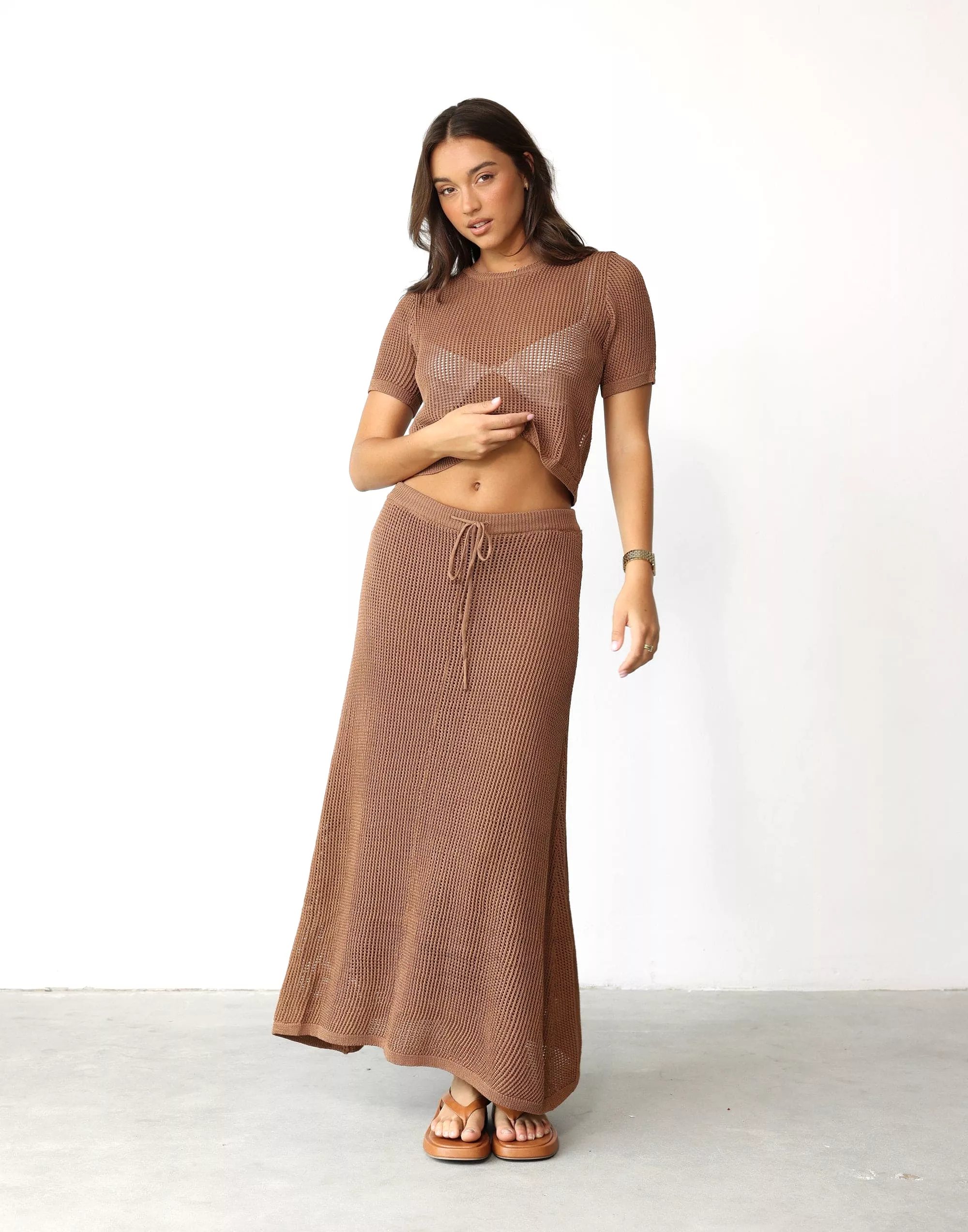 Niana Maxi Skirt Mocha