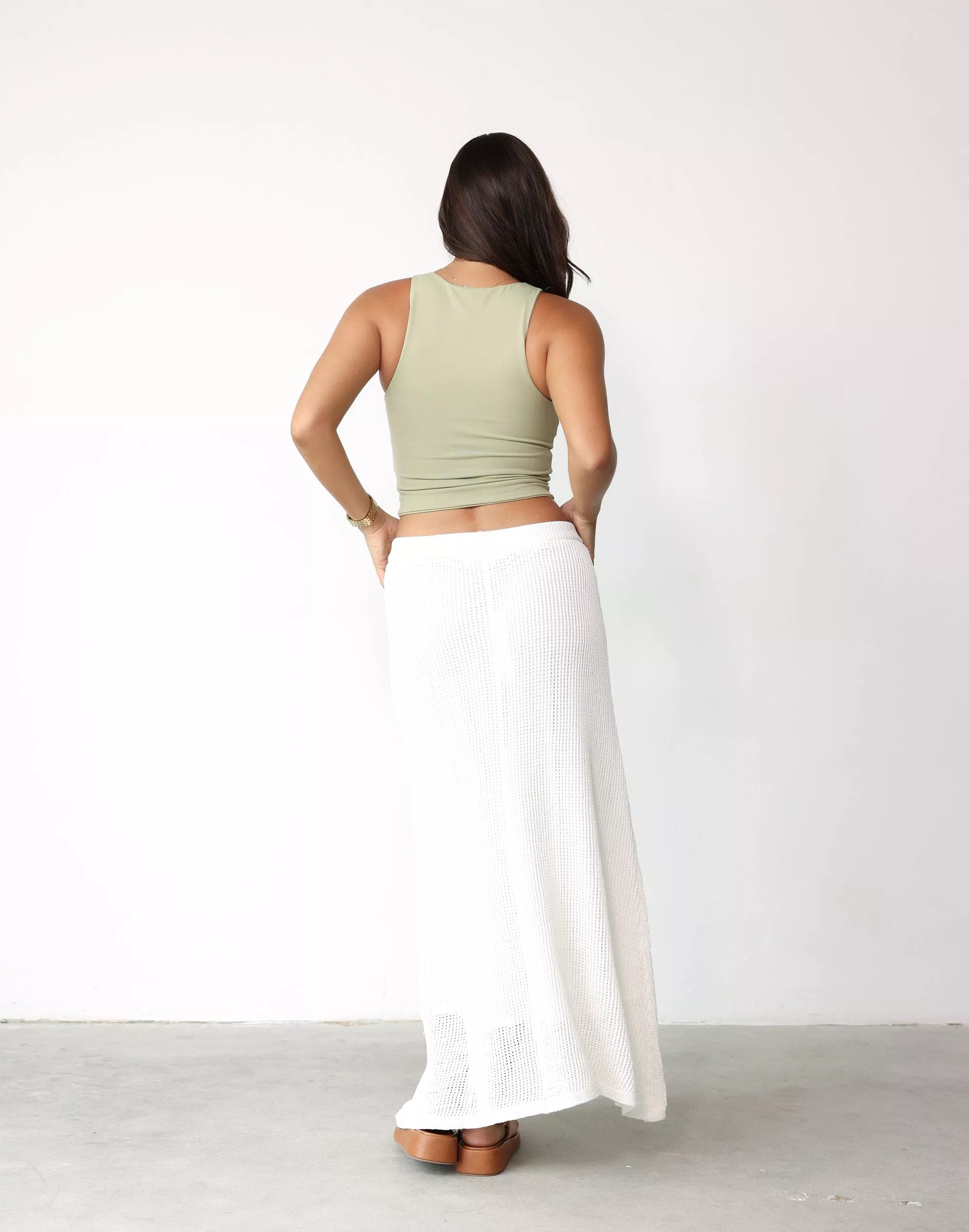 Niana Maxi Skirt - White - Shop Now