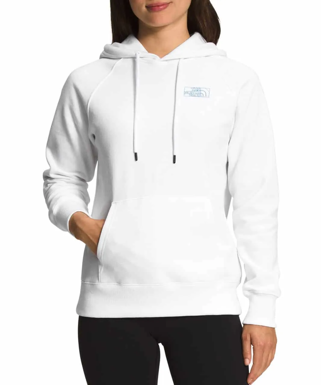 North Face Women's Graphic Injection Hoodie - TNF White/Acoustic Blue