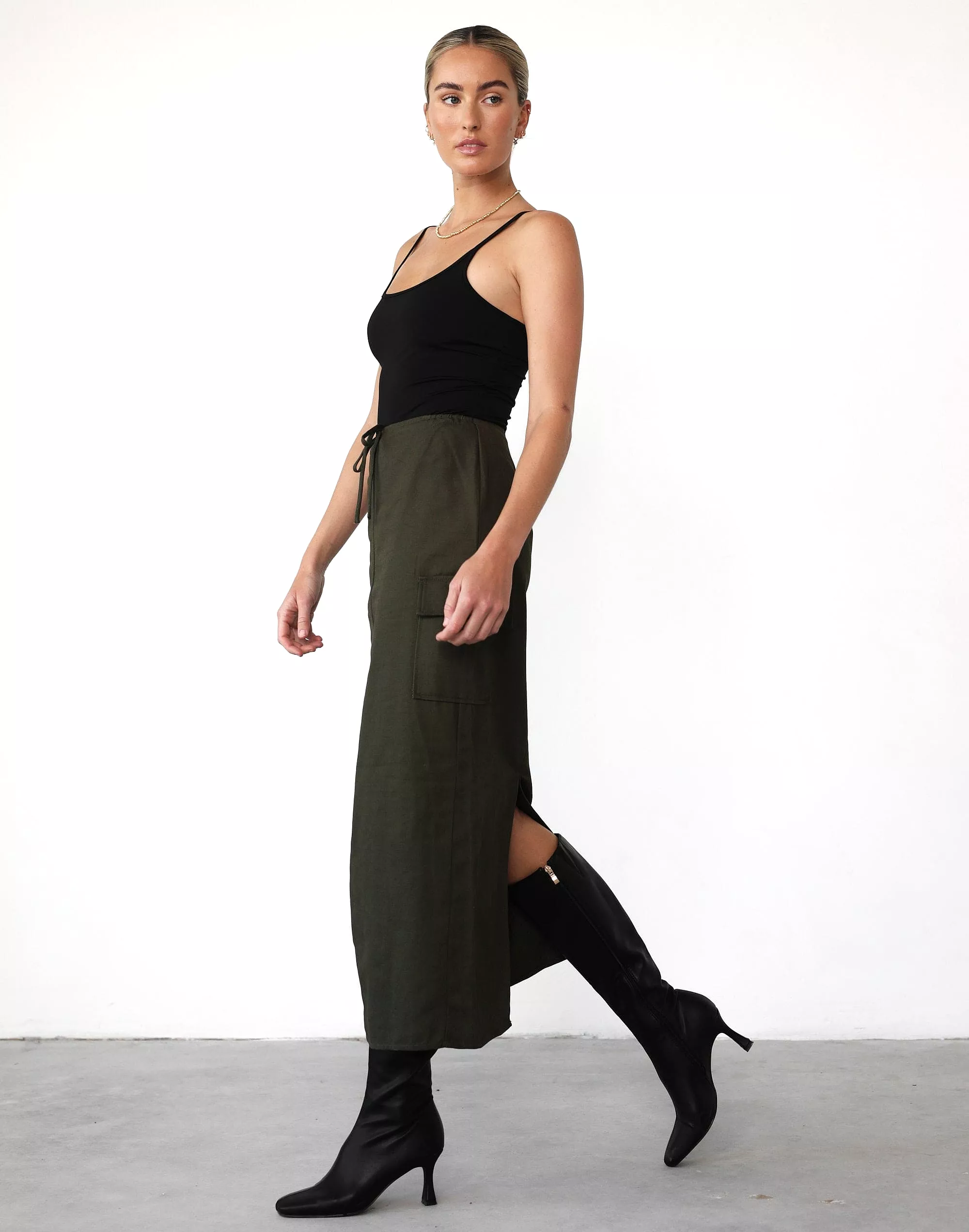 Now Maxi Skirt Moss