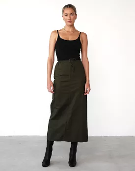 Now Maxi Skirt Moss