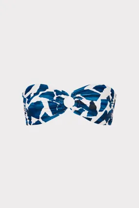 Ocean Puzzle Bandeau Top - Beachwear Strapless Bikini Top