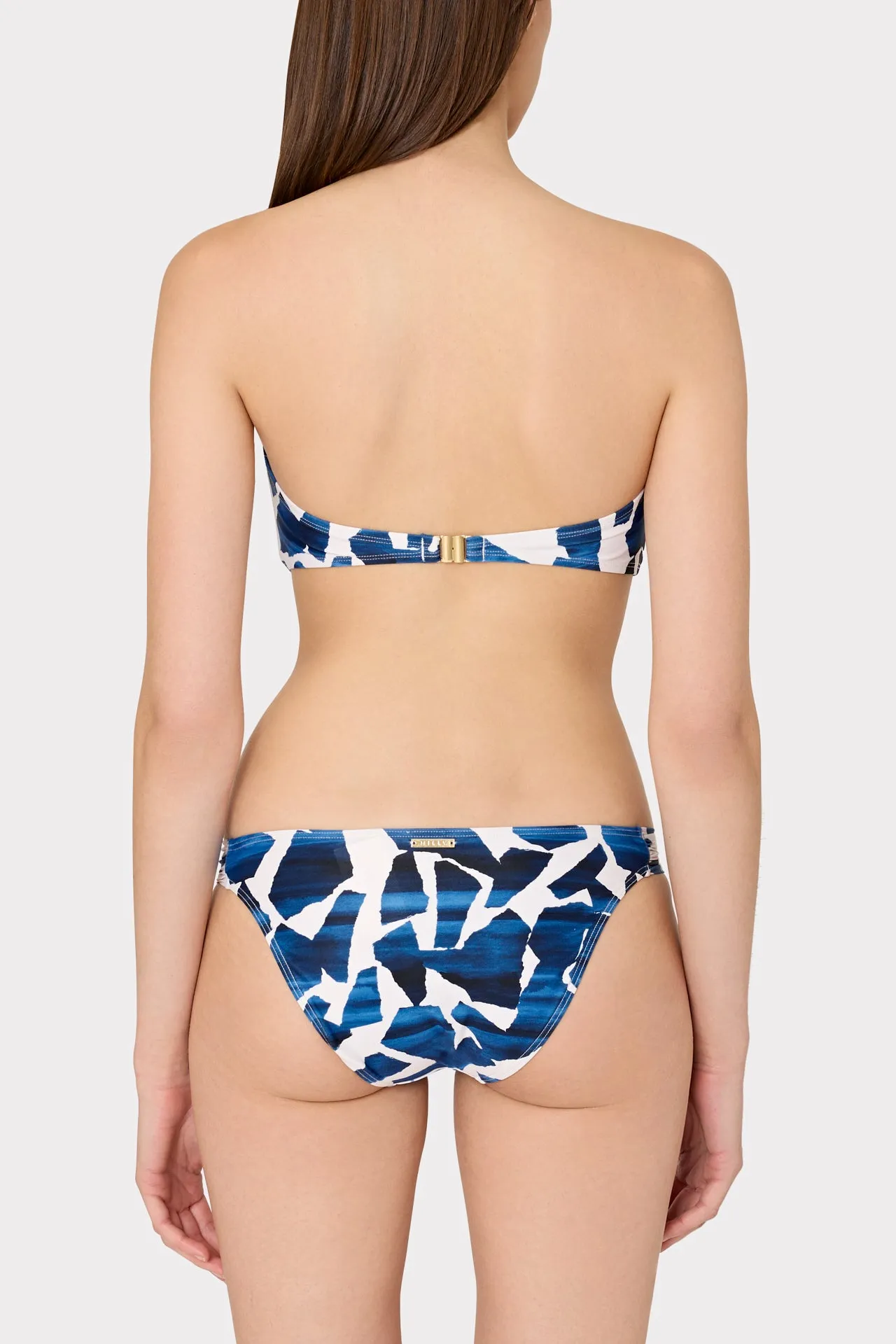 Ocean Puzzle Bandeau Top - Beachwear Strapless Bikini Top