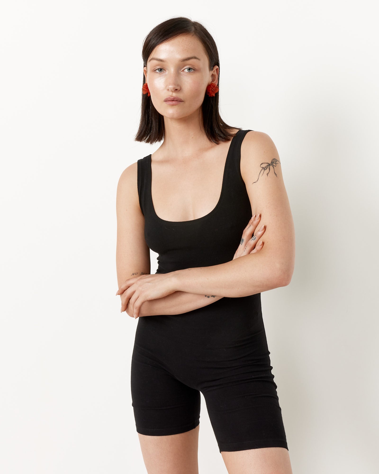 Olympia Black Short Unitard