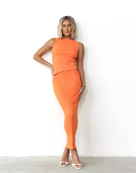 Orange Maxi Skirt - Kienna, available now