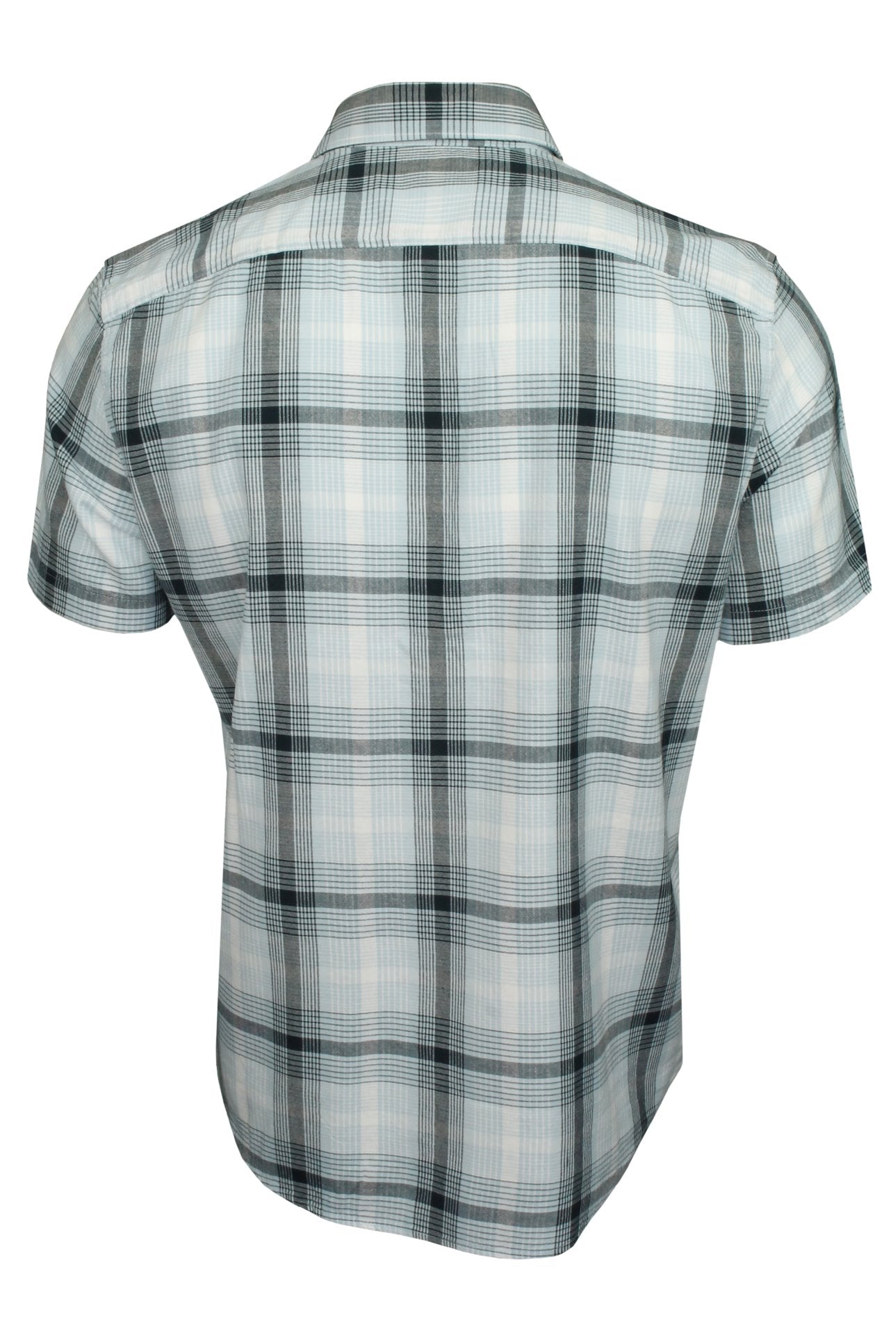 Original Penguin Men's Short Sleeve Tonal Plaid Check Shirt