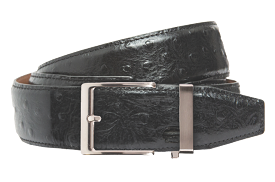 Ostrich Black 40mm Strap Dress Belt - Shop Online Now!