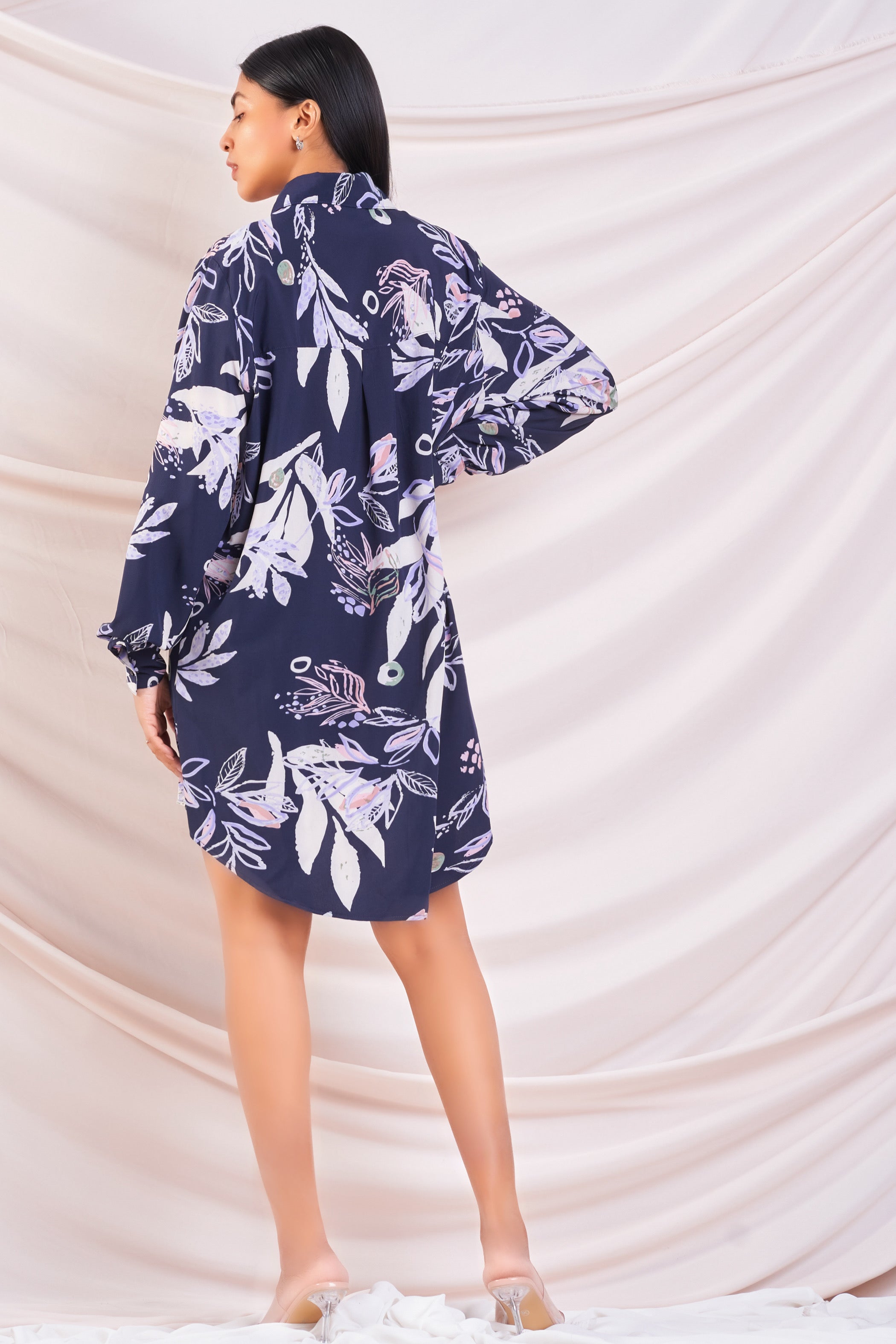 Oversized Printed Dress