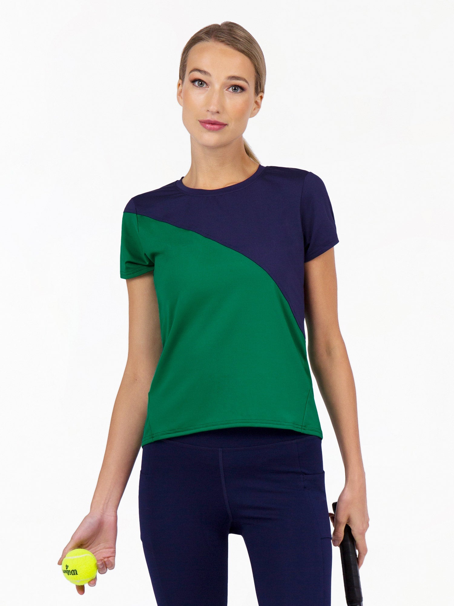 Parker Short Sleeve Crew Neck Top Ivy/Ink