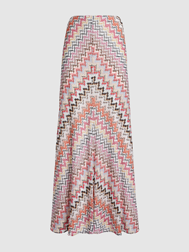 Pink Zig Zag Midi Skirt