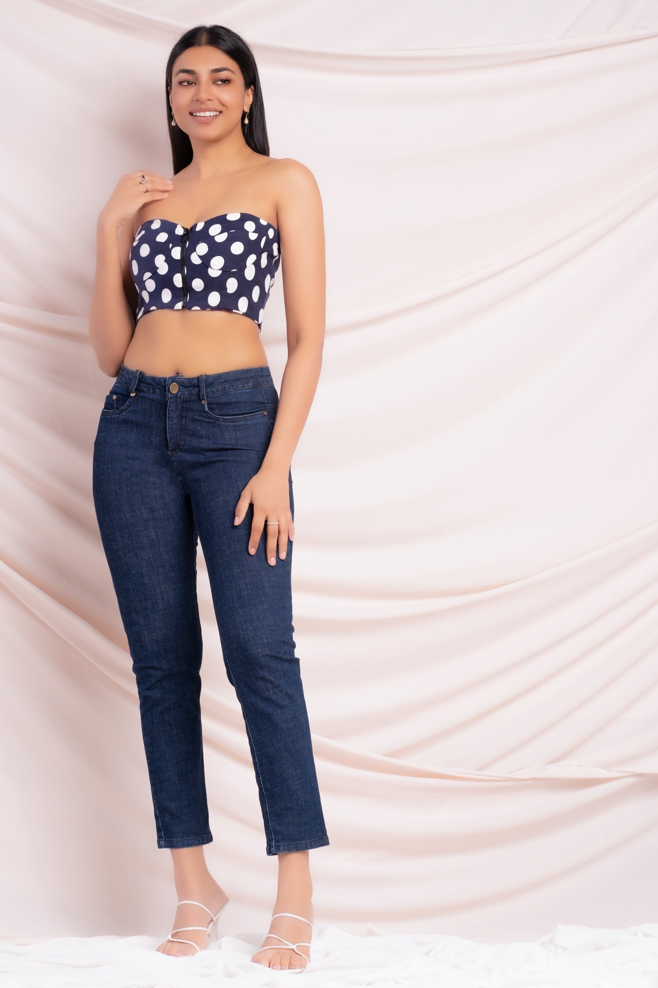 Polka Dot Bustier Top