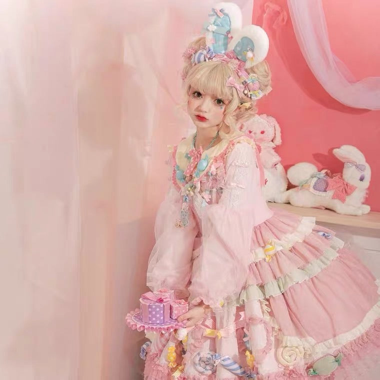 Pre-order candy party sweet Lolita fashion dress / shirt / full set