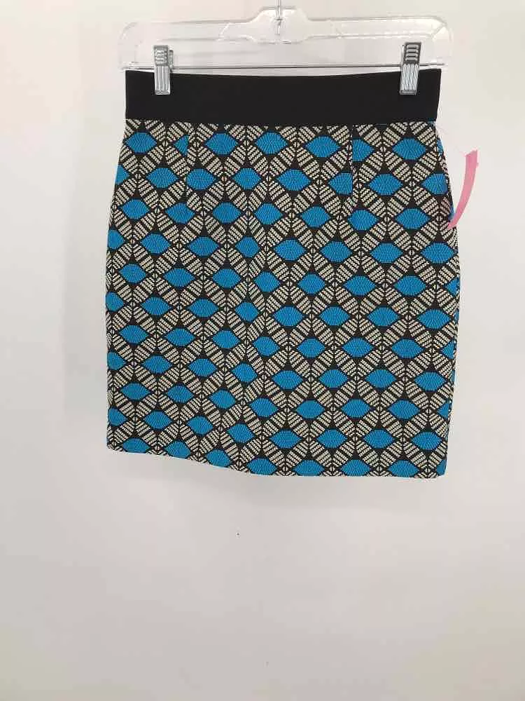 Pre-owned Milly blue mini skirt, size 0, for sale.