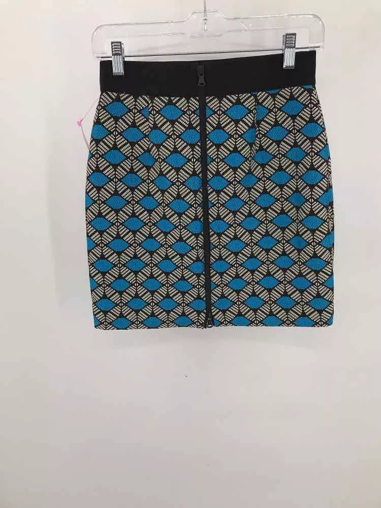 Pre-owned Milly blue mini skirt, size 0, for sale.