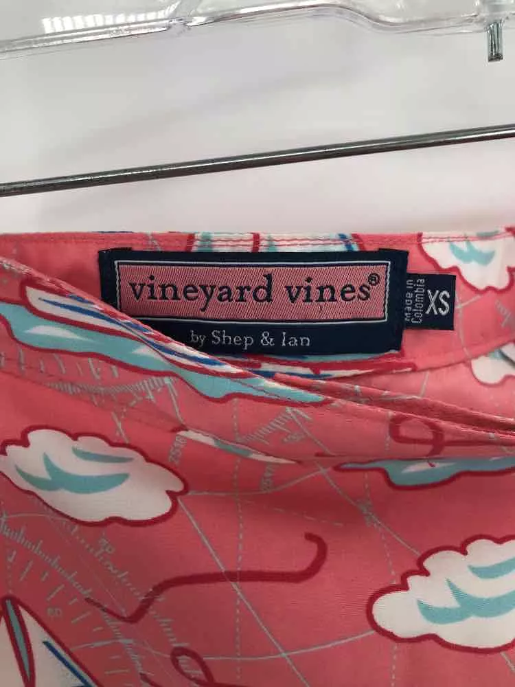 Pre-Owned Pink Vineyard Vines Wrap Mini Skirt XS