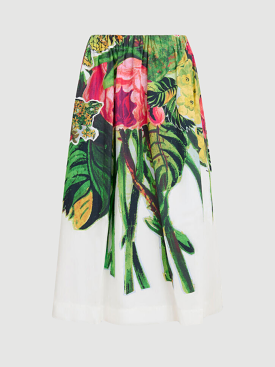 Printed Midi Balloon Skirt Plant - $ [price]