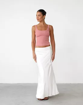 Ravena White Maxi Skirt