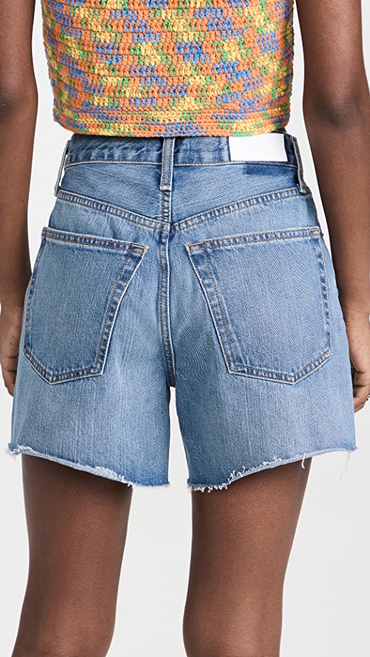 RE/DONE vintage-inspired high waisted denim shorts