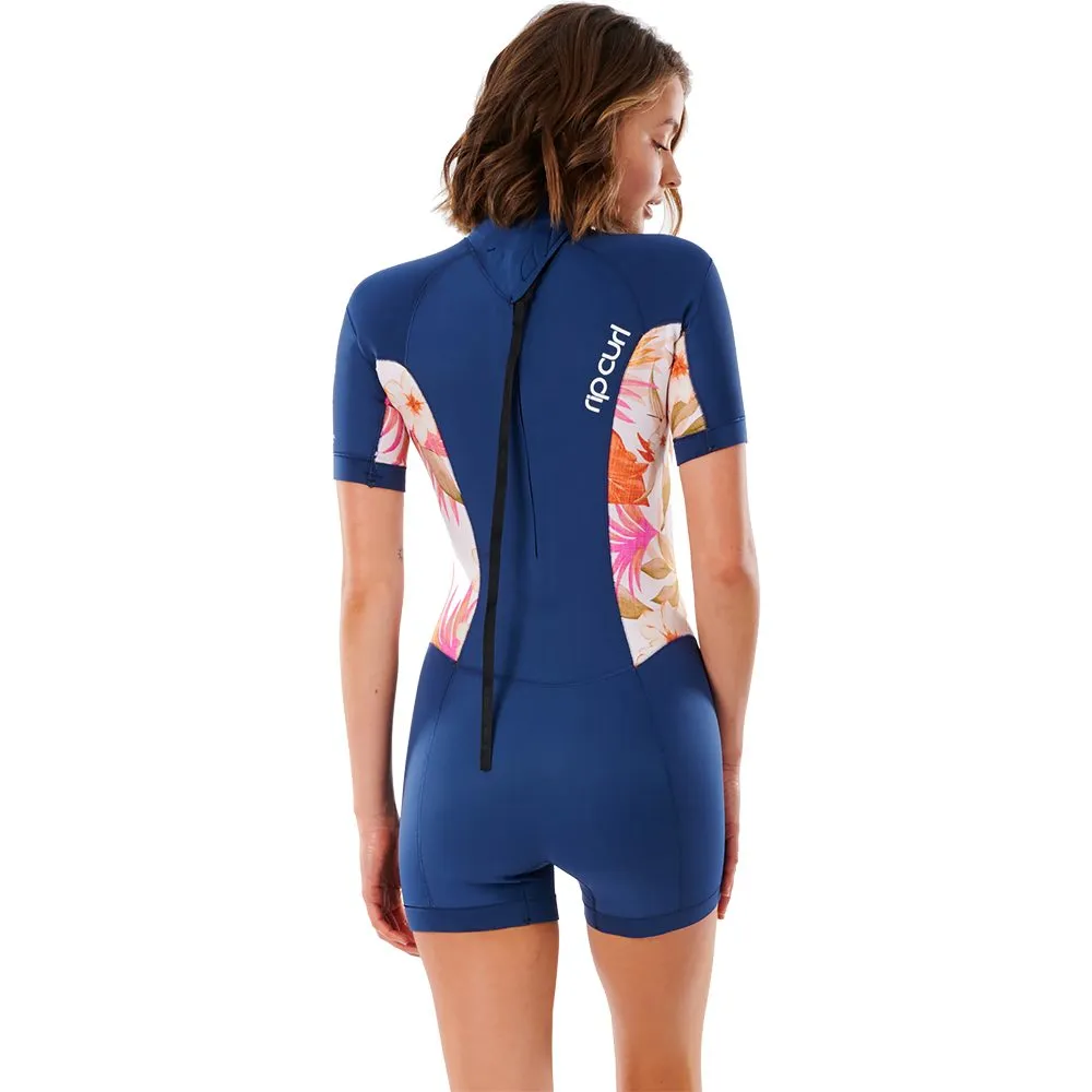 Rip Curl Dawn Patrol 2 2 Short Sleeve Springsuit Women pink blau