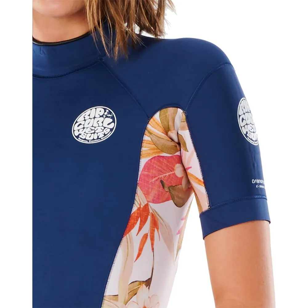 Rip Curl Dawn Patrol 2 2 Short Sleeve Springsuit Women pink blau