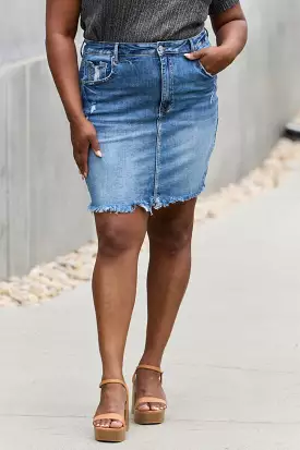 RISEN Denim Mini Skirt - Full Size.