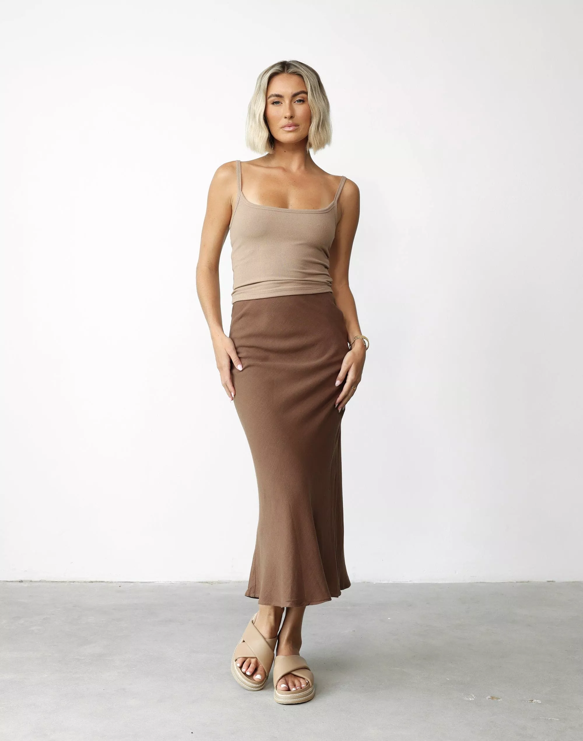 Rosemaria Oak Midi Skirt