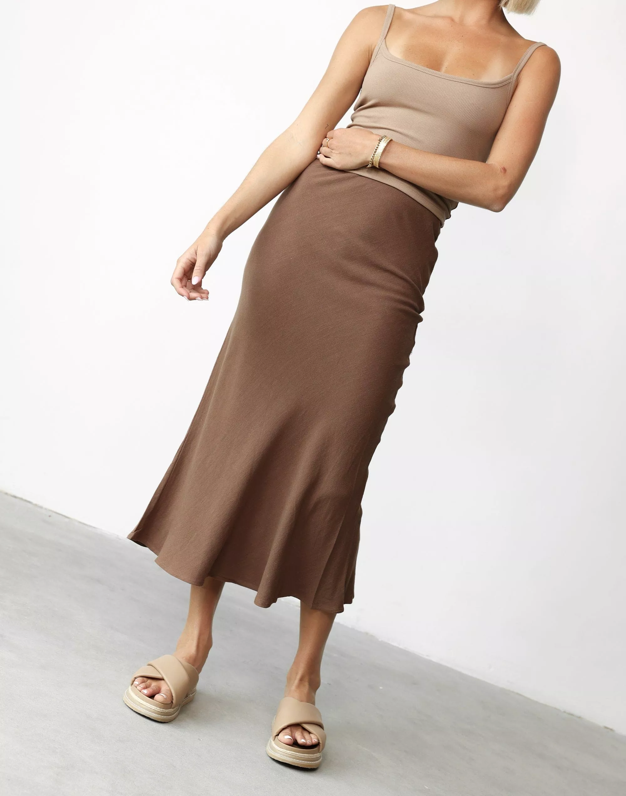 Rosemaria Oak Midi Skirt