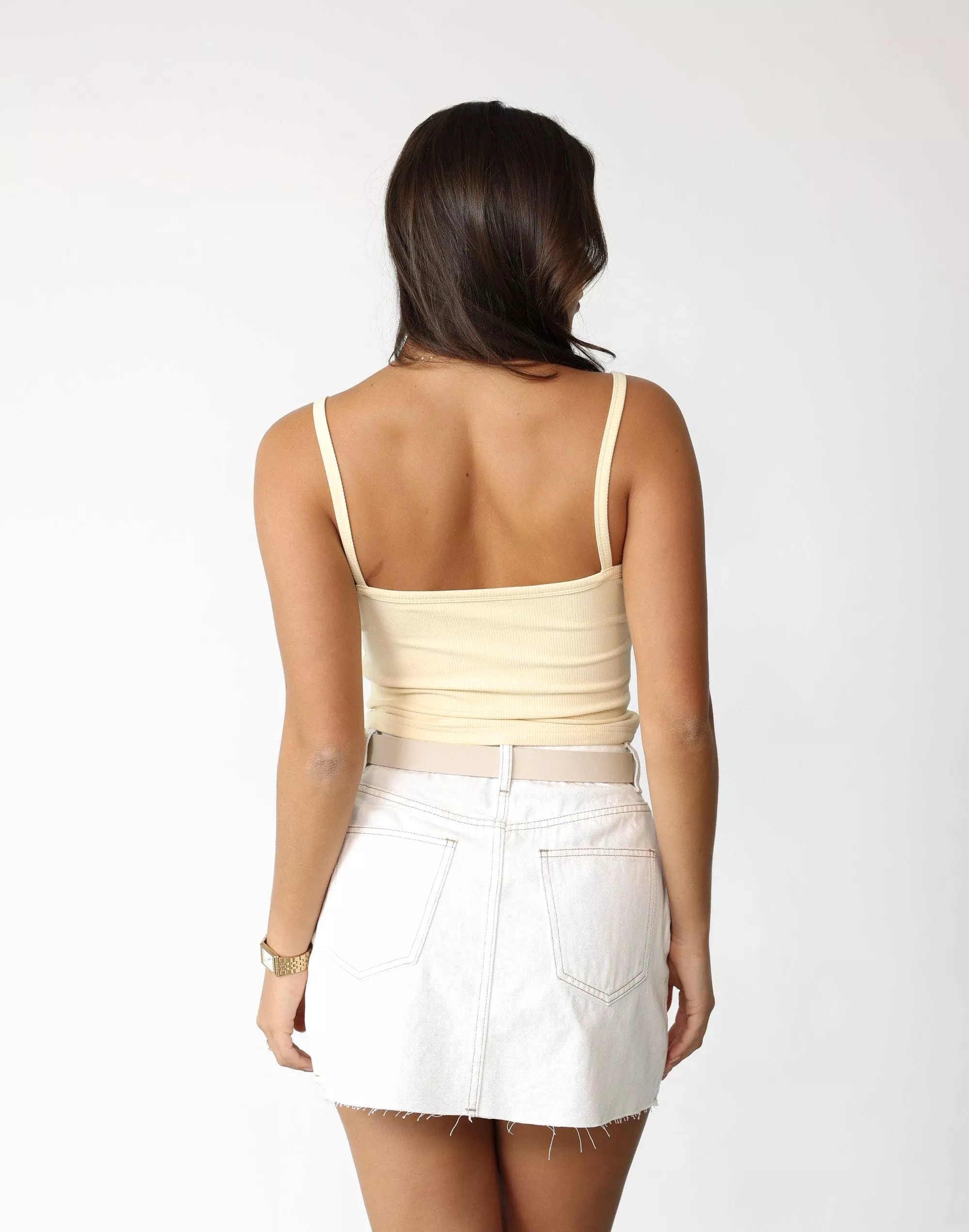 Rowan Denim Mini Skirt - Off White