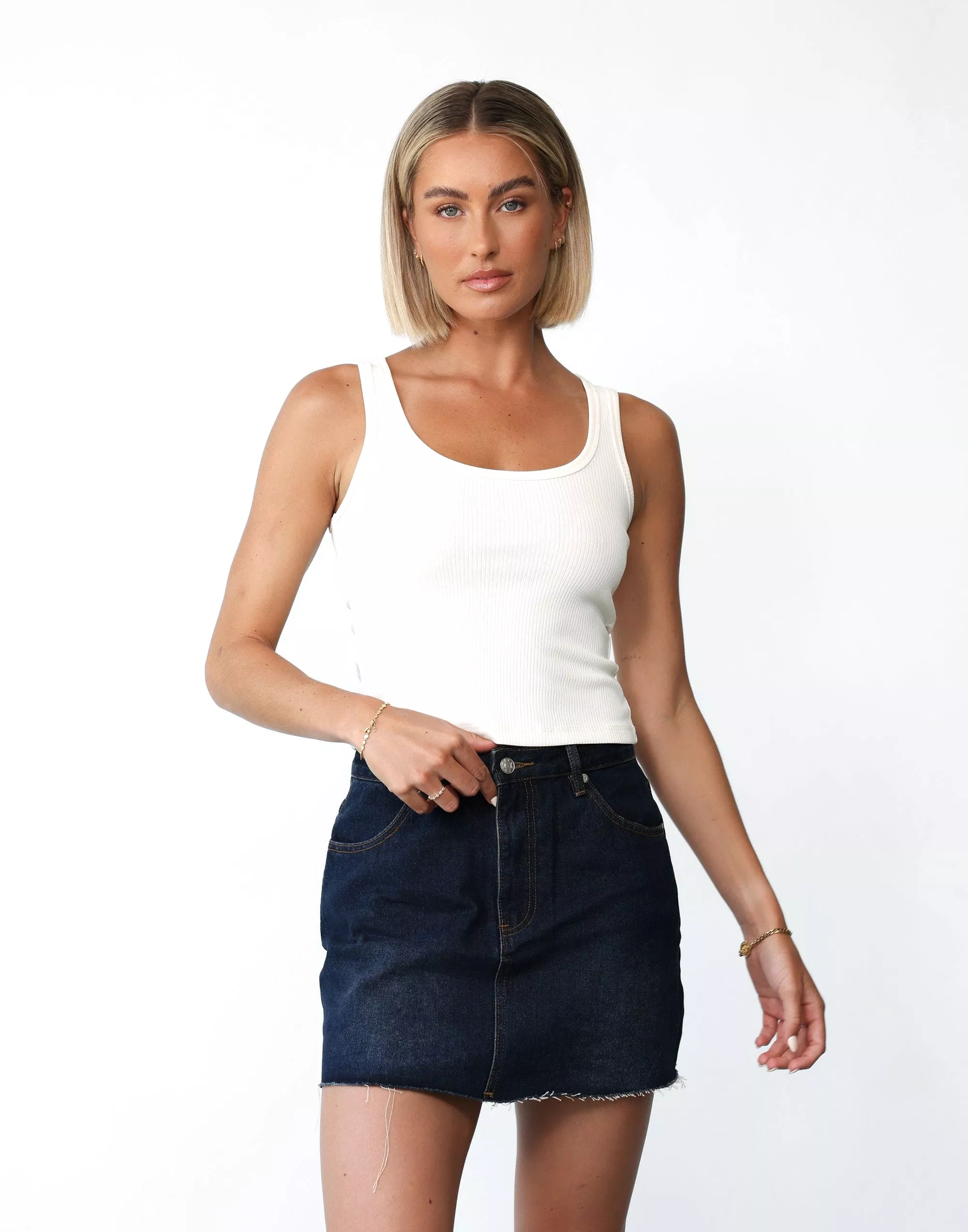 Rowan Vintage Brown Denim Mini Skirt