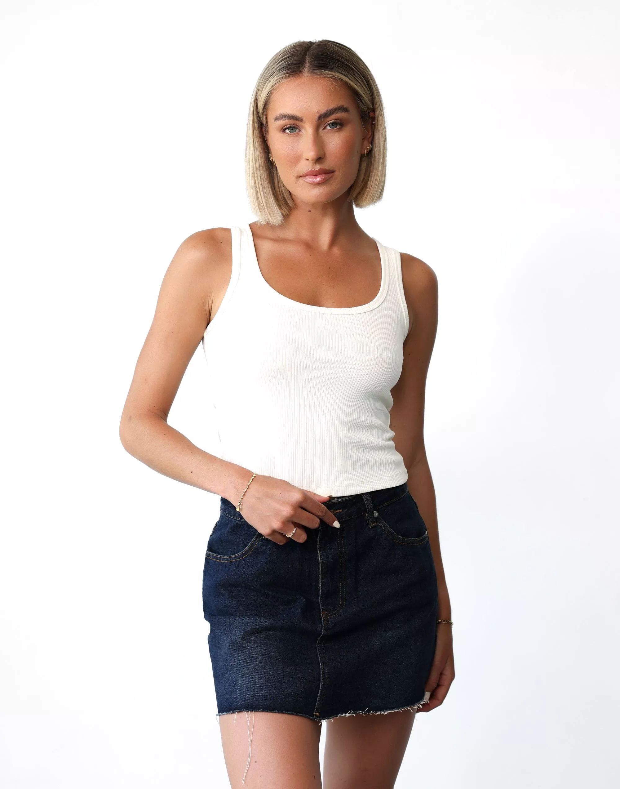 Rowan Vintage Brown Denim Mini Skirt