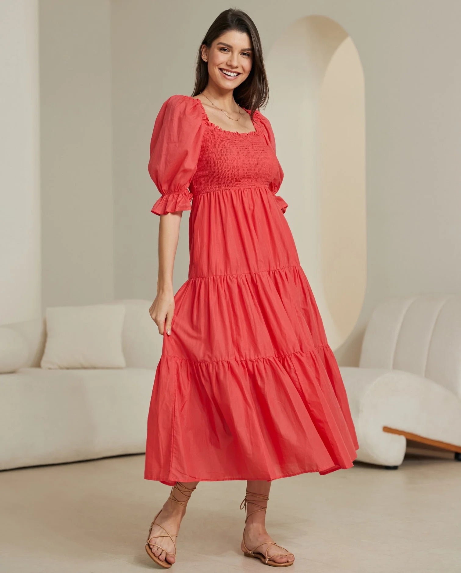 Ruby Red Charlotte Midi Dress