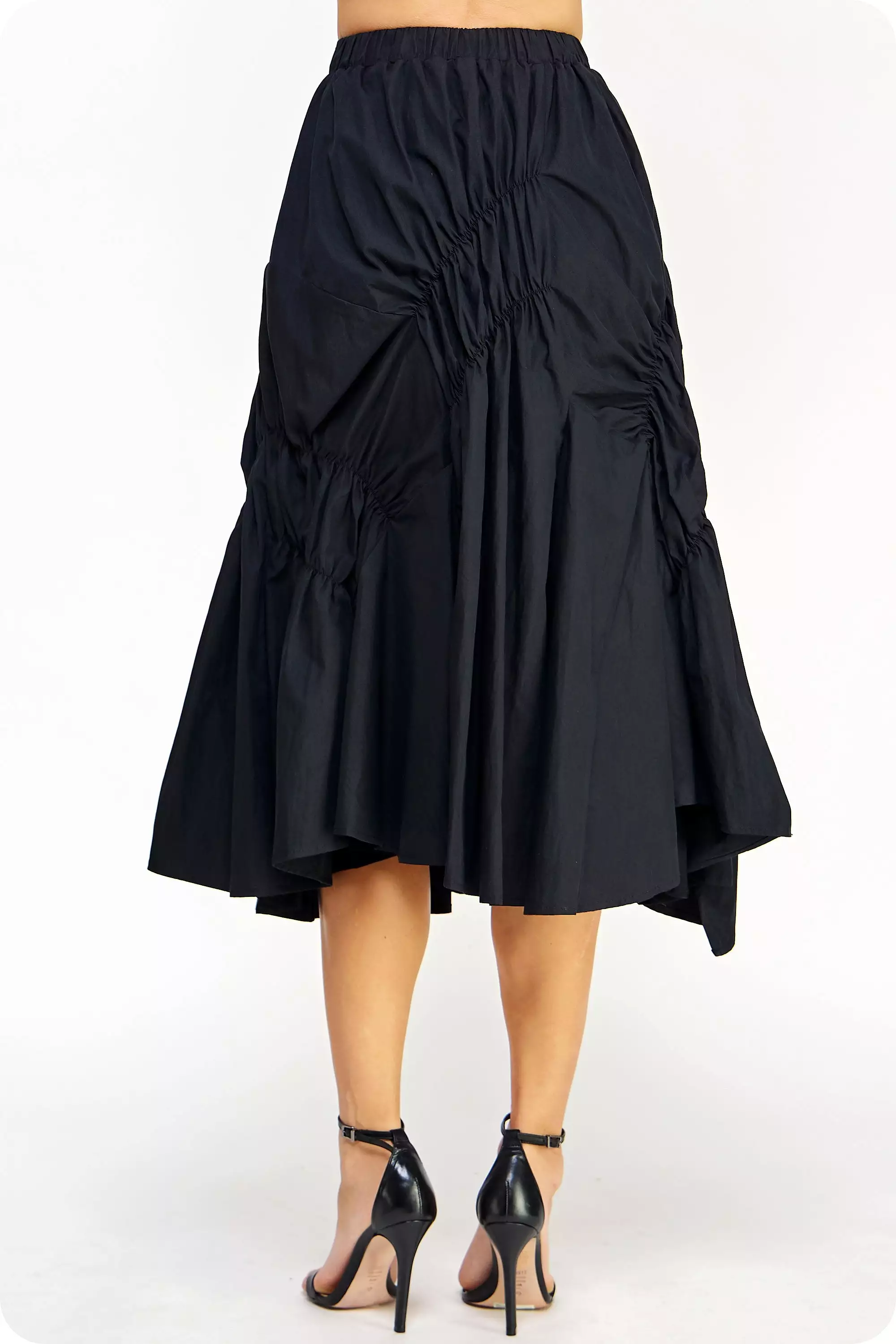 Ruched Midi Skirt