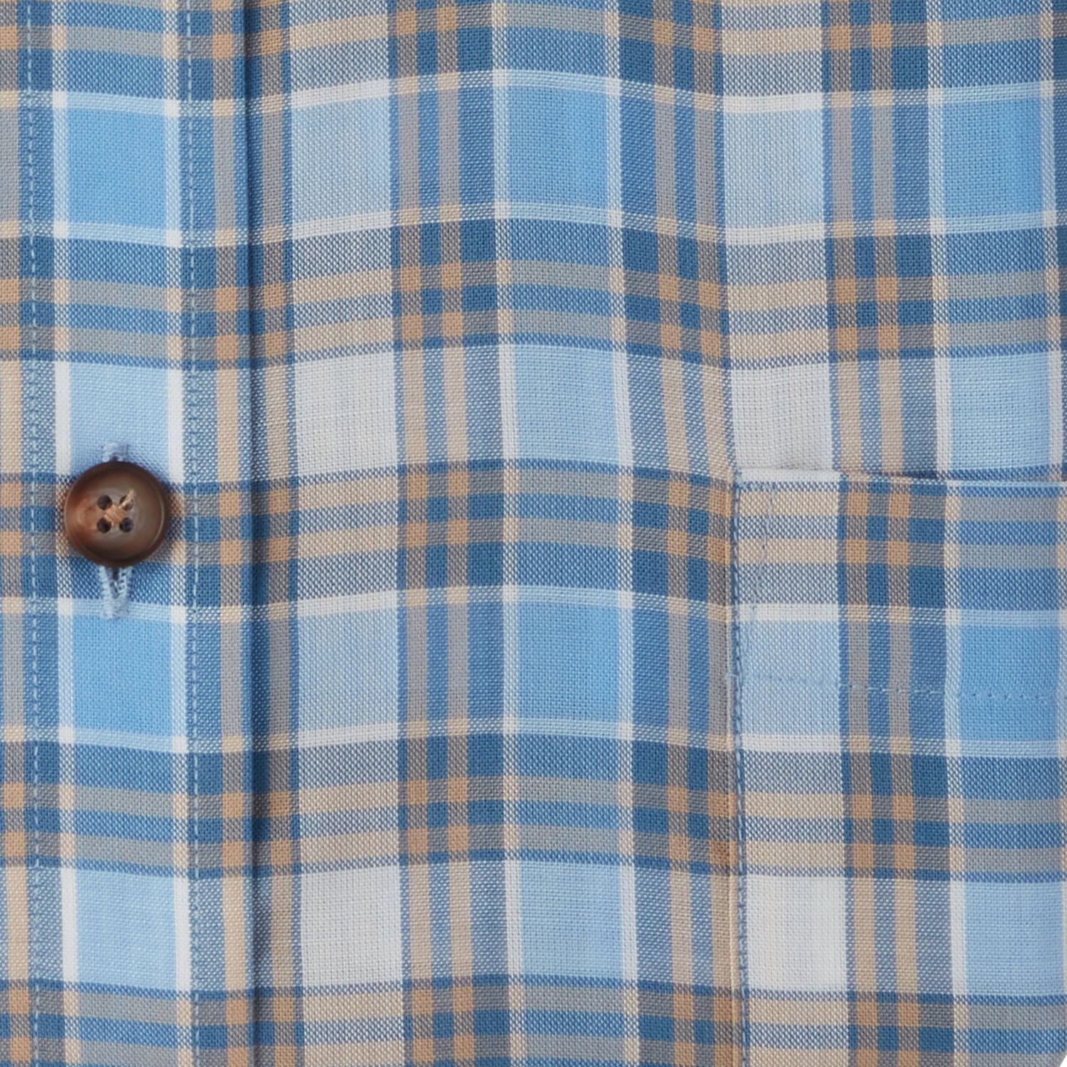 San Antonio Tencel Check Blue Khaki